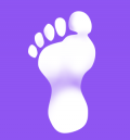 イアトリズム事典 知っておきたい『経絡・経穴』のサイドバーに登場する紫色を背景に描かれたの足の底