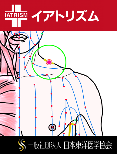 特定の臓腑と内属し表裏関係をも有する十二経脈の一つ足の『少陽胆経』に属する経穴「肩井」のある風景