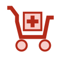 イアトリズム関連サイトに用いられるイメージアイコン『医療的知識のタップリ詰まったショッピングカート』